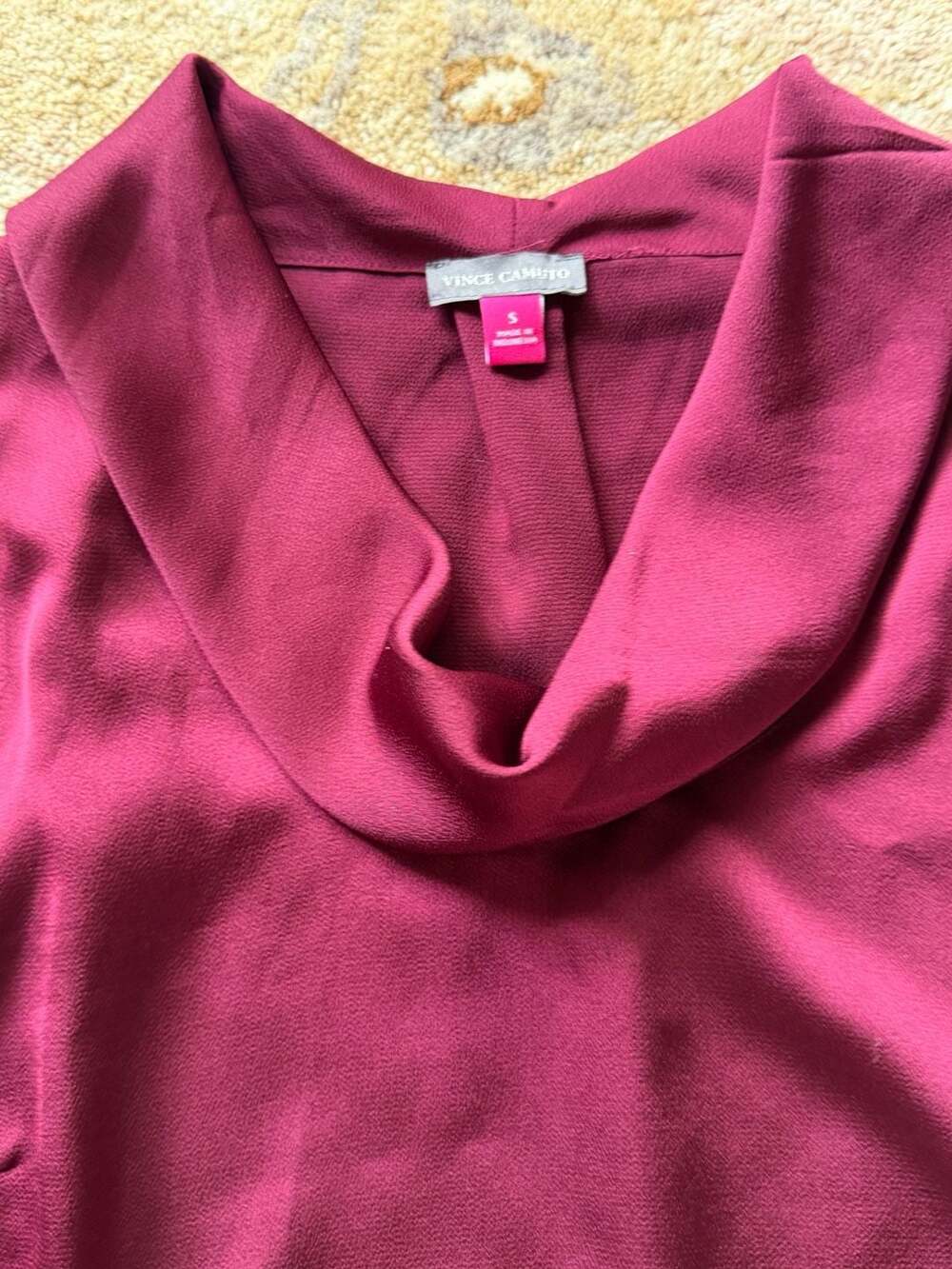 Vince Camuto Sleeveless Cowl Neck Blouse Size S